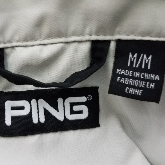 Ping black white lightweight 1/4 zip windbreaker jacket zip off sleeves Medium - Picture 8 of 8